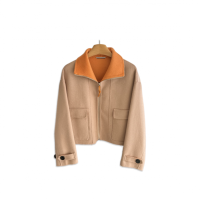 HERMES SHORT WOOL COAT H3E0207DC32 HERMES SHORT WOOL COAT H3E0207DC32